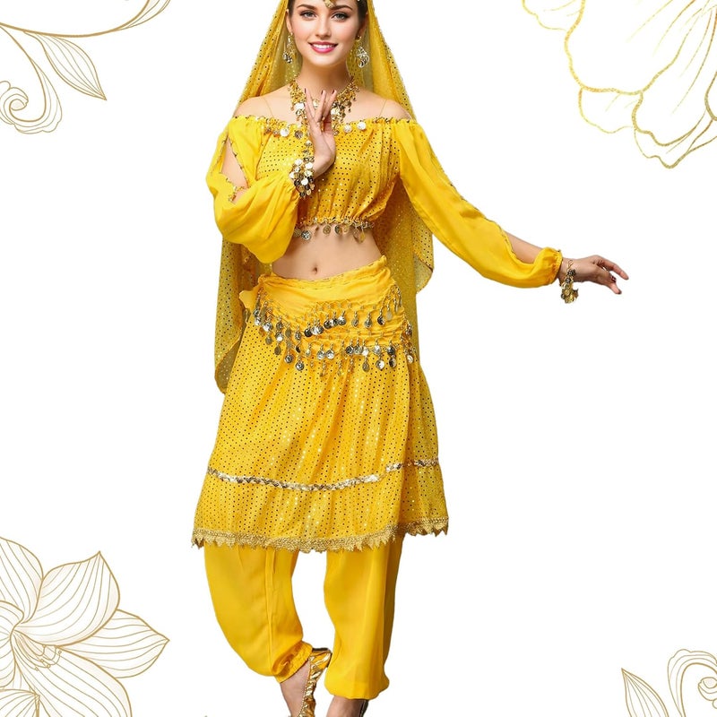 MUNAFIE Belly Dance Pants and Skirt for Fancy Dress Party Outfit Comfortable and Stylish Dancewear for Women - Image 5